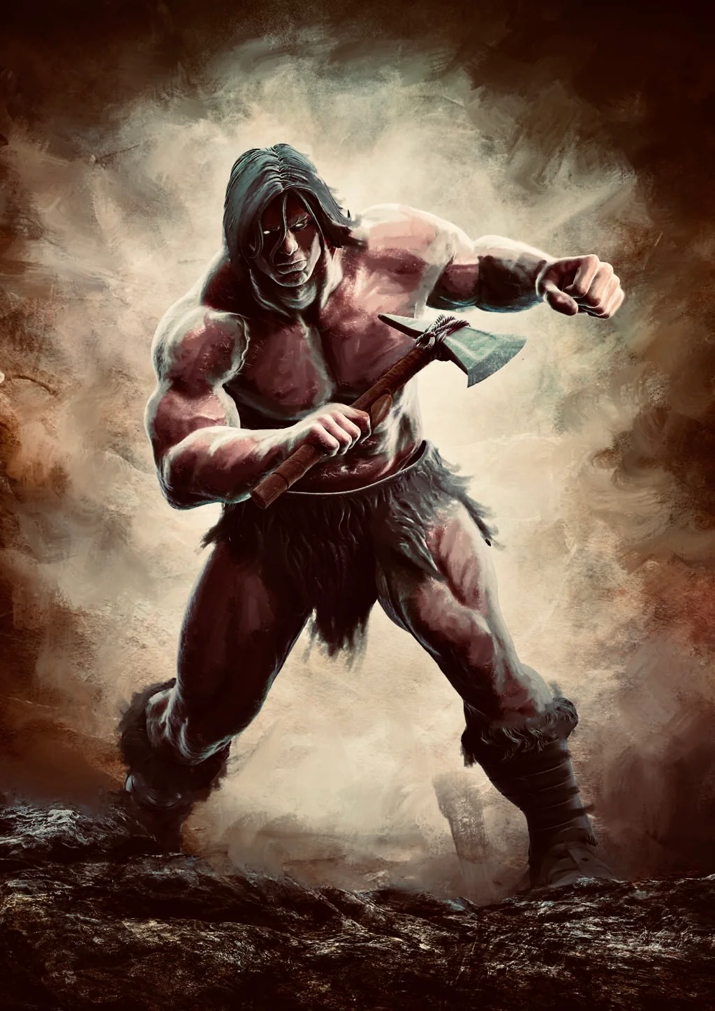 Brutal Realm Chetan (Native American Warrior Barbarian) 1/12 Scale Action Figure Gallery Image 10
