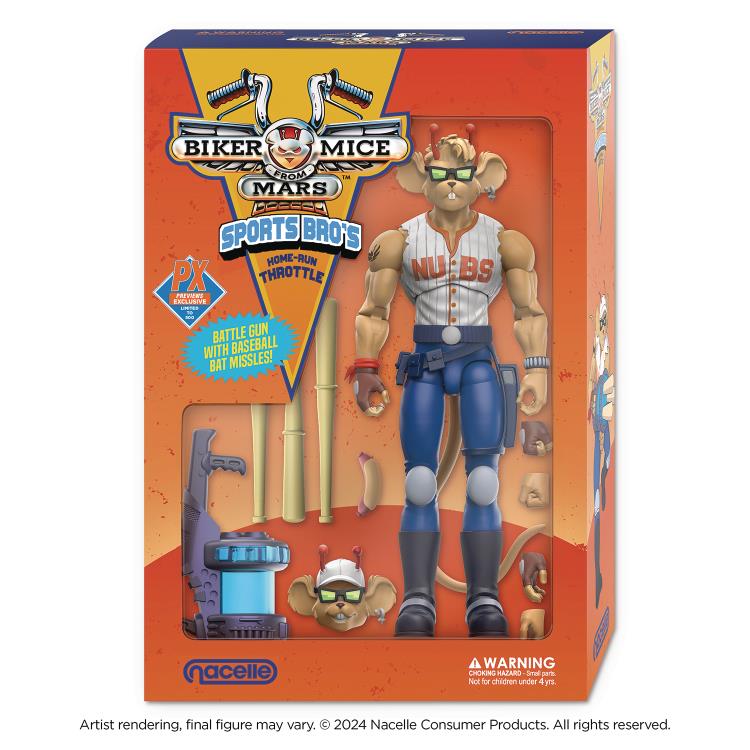 Biker Mice from Mars Sports Bros Home-Run Throttle PX Previews Exclusive Limited Edition Action Figure Gallery Image 4