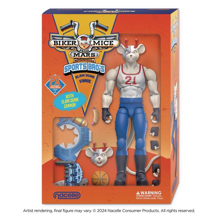 Biker Mice from Mars Sports Bros Slam Dunk Vinnie PX Previews Exclusive Limited Edition Action Figure Gallery Image 4