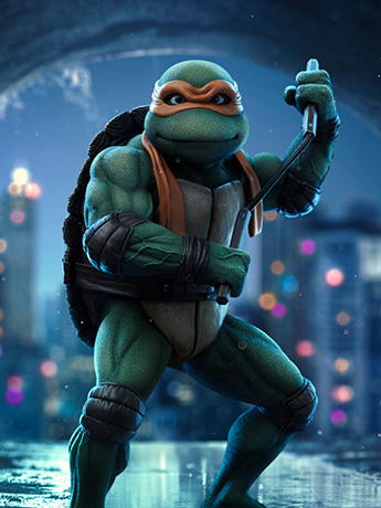 Teenage Mutant Ninja Turtles (1990) Michelangelo 1/10 Art Scale Limited Edition Statue Gallery Image 2