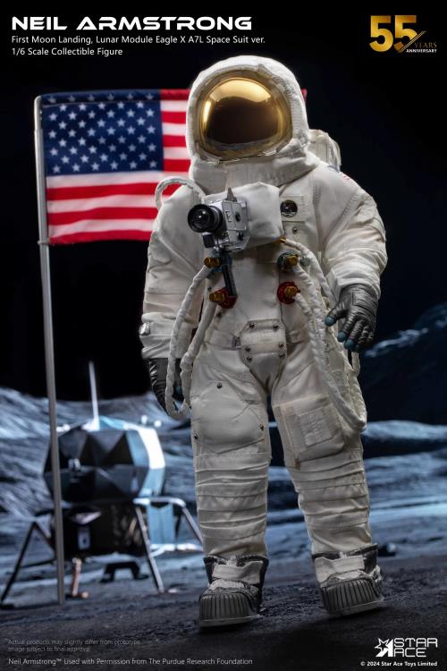 First Moon Landing Neil Armstrong (Lunar Module Eagle x A7L Space Suit Ver.) 1/6 Scale Figure Gallery Image 3