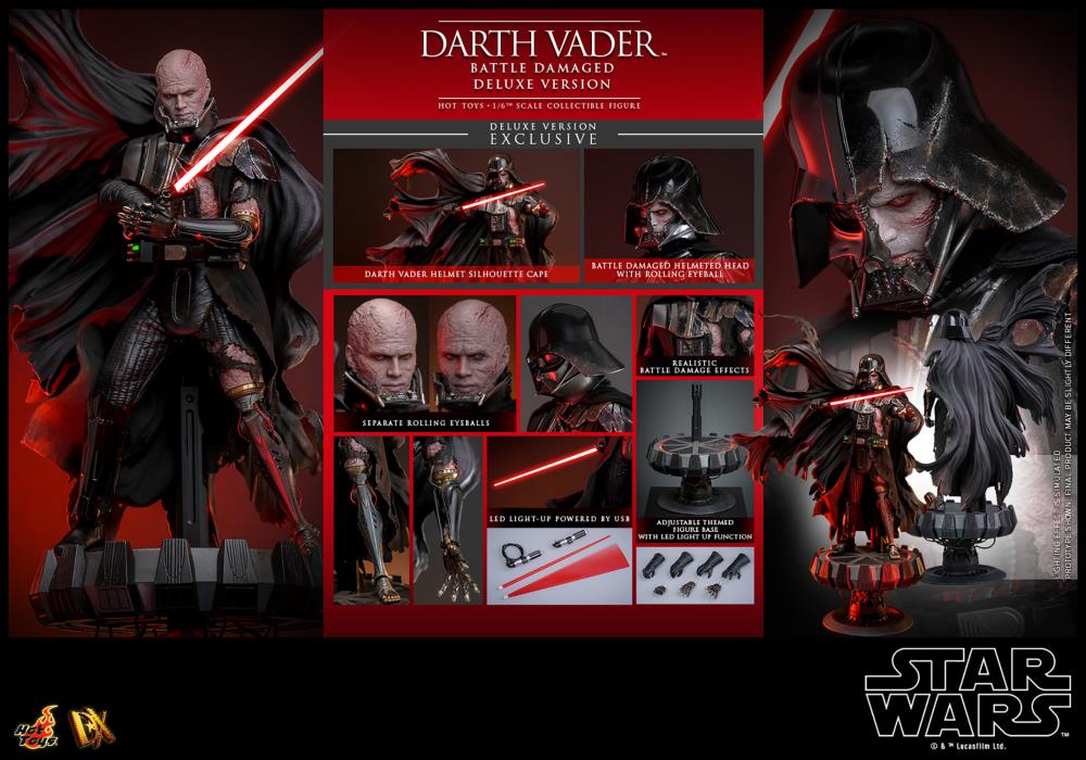 Star Wars DX45 Darth Vader (Battle Damaged) Deluxe 1/6th Scale Collectible Figure Gallery Image 25