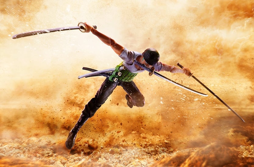 One Piece S.H.Figuarts Roronoa Zoro (Romance Dawn) Action Figure Gallery Image 13