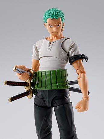 One Piece S.H.Figuarts Roronoa Zoro (Romance Dawn) Action Figure Gallery Image 2