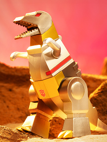 Transformers ReAction Grimlock (Metallic) BBTS 25th Anniversary Exclusive Figure Gallery Image 2
