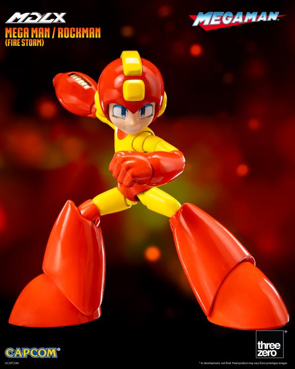 Mega Man MDLX Articulated Figure Series Mega Man (Fire Storm) BBTS 25th Anniversary Exclusive Action Figure Gallery Image 8