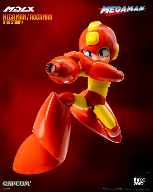 Mega Man MDLX Articulated Figure Series Mega Man (Fire Storm) BBTS 25th Anniversary Exclusive Action Figure Gallery Image 7