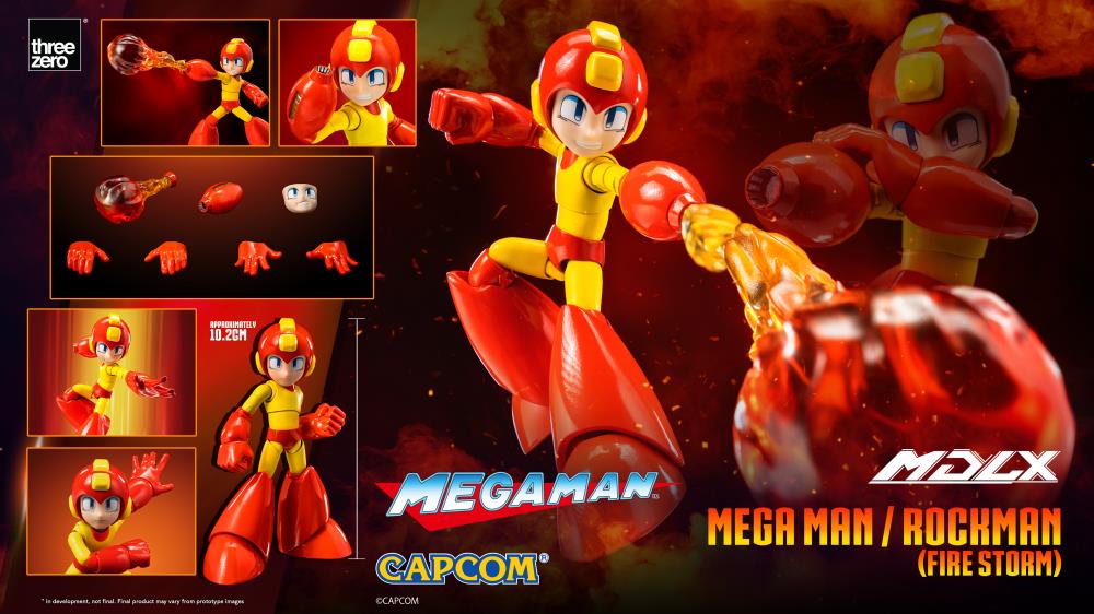 Mega Man MDLX Articulated Figure Series Mega Man (Fire Storm) BBTS