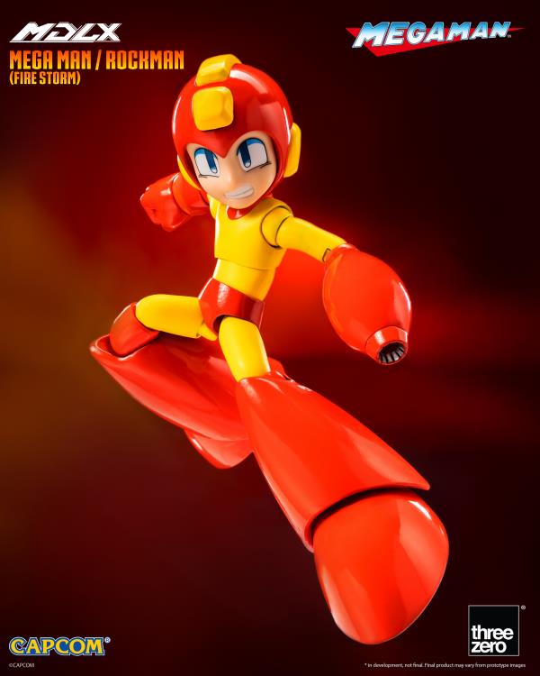 Mega Man MDLX Articulated Figure Series Mega Man (Fire Storm) BBTS 25th Anniversary Exclusive Action Figure Gallery Image 4