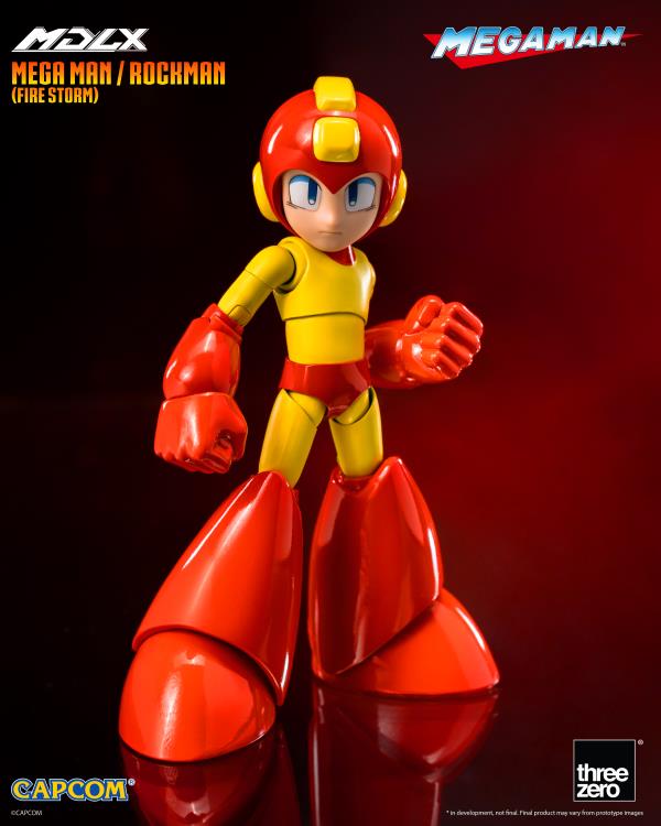 Mega Man MDLX Articulated Figure Series Mega Man (Fire Storm) BBTS 25th Anniversary Exclusive Action Figure Gallery Image 3