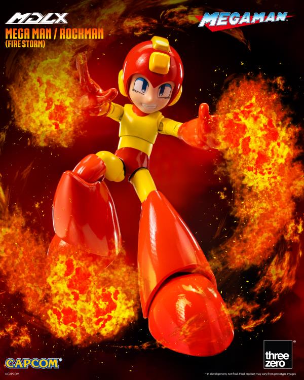 Mega Man MDLX Articulated Figure Series Mega Man (Fire Storm) BBTS 25th Anniversary Exclusive Action Figure Gallery Image 12