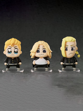 Tokyo Revengers Qset Takemichi Hanagaki, Manjiro Sano, & Ken Ryuguji (Bkub Ver.) Chibi Figure Set Gallery Image 2