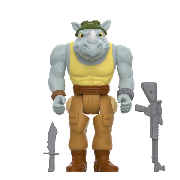 Teenage Mutant Ninja Turtles ReAction Rocksteady (Weird Pizza To Go) SDCC 2024 Exclusive Action Figure Gallery Image 4