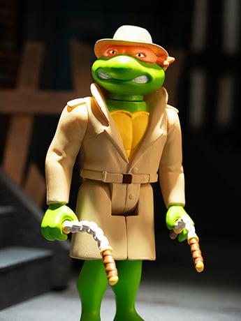 Teenage Mutant Ninja Turtles ReAction Undercover Michelangelo (Weird Pizza To Go) SDCC 2024 Exclusive Action Figure Gallery Image 2