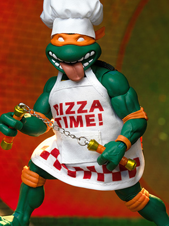 Teenage Mutant Ninja Turtles ULTIMATES! Michelangelo (Pizza Chef) SDCC 2024 Exclusive Action Figure Gallery Image 2