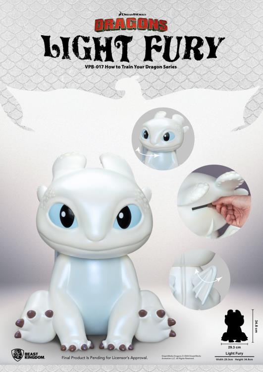 How To Train Your Dragon: The Hidden World Light Fury Vinyl Piggy Bank Gallery Image 7
