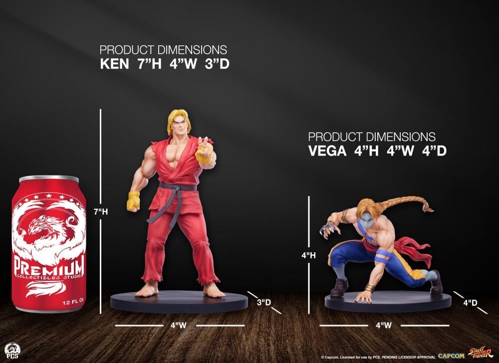 Street Fighter Street Jam Ken & Vega 1/10 Scale Statue Set