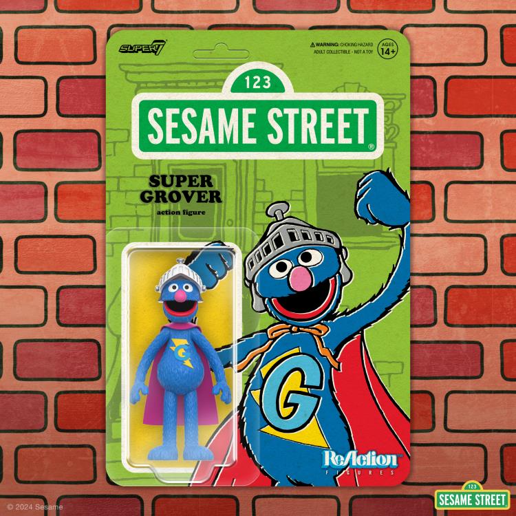 Sesame Street ReAction Super Grover Action Figure Gallery Image 5
