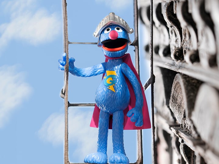 Sesame Street ReAction Super Grover Action Figure Gallery Image 1
