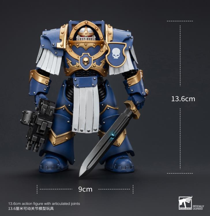 Warhammer: The Horus Heresy Ultramarines Cataphractii Terminator Squad Sergeant with Power Sword 1/18 Scale Action Figure Gallery Image 8