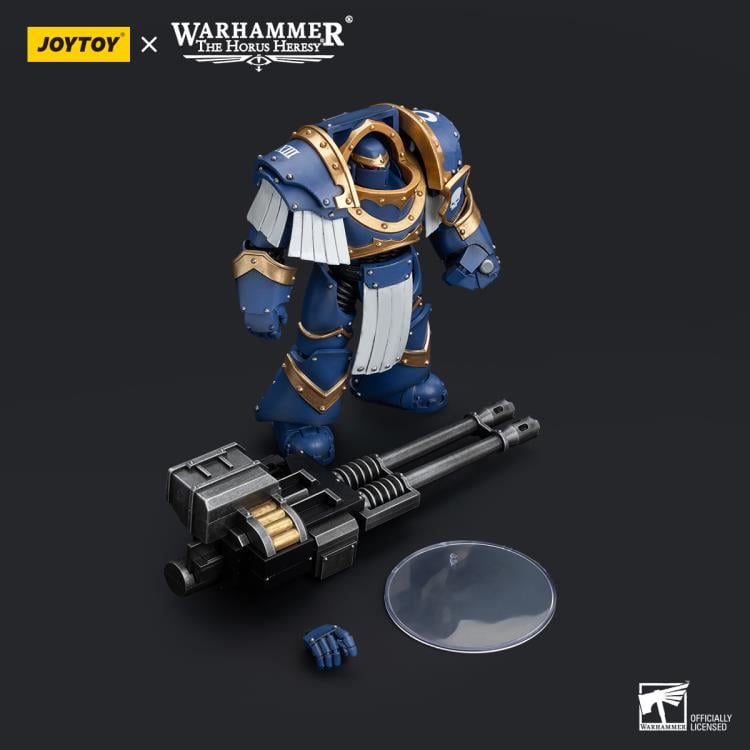Warhammer: The Horus Heresy Ultramarines Cataphractii Terminator Squad Terminator with Reaper Autocannon 1/18 Scale Action Figure Gallery Image 9