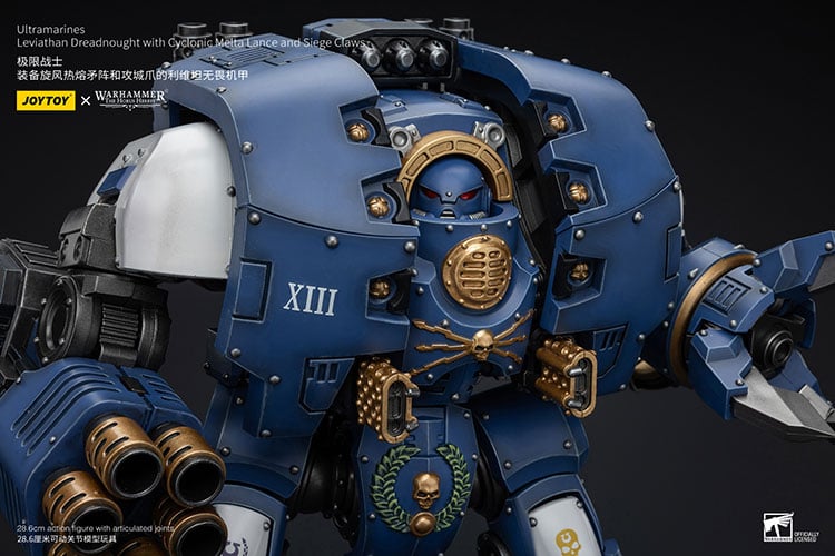 Warhammer: The Horus Heresy Ultramarines Leviathan Dreadnought with Cyclonic Melta Lance and Siege Claw 1/18 Scale Action Figure Gallery Image 10