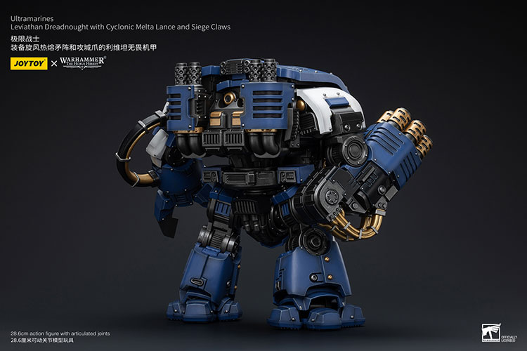 Warhammer: The Horus Heresy Ultramarines Leviathan Dreadnought with Cyclonic Melta Lance and Siege Claw 1/18 Scale Action Figure Gallery Image 5