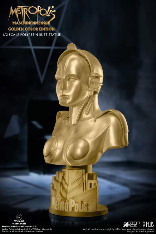 Metropolis Maria the Maschinenmensch (Metallic Gold Edition) 1/2 Scale Limited Edition Bust Gallery Image 5