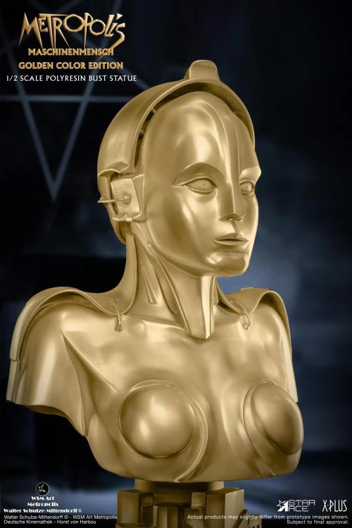 Metropolis Maria the Maschinenmensch (Metallic Gold Edition) 1/2 Scale Limited Edition Bust Gallery Image 6