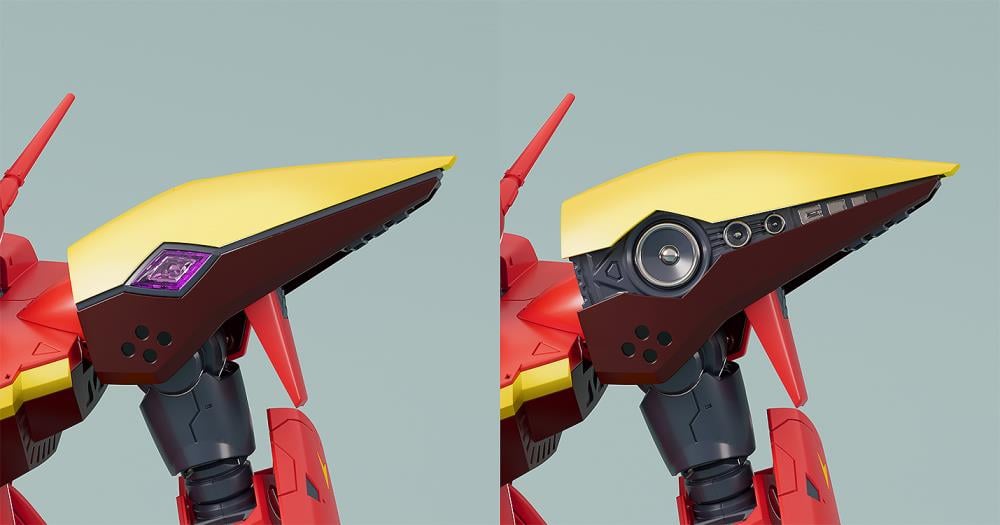 Macross 7 PLAMAX VF-19 Custom Fire Valkyrie (Basara Nekki Unit) 1/72 Scale Model Kit Gallery Image 8
