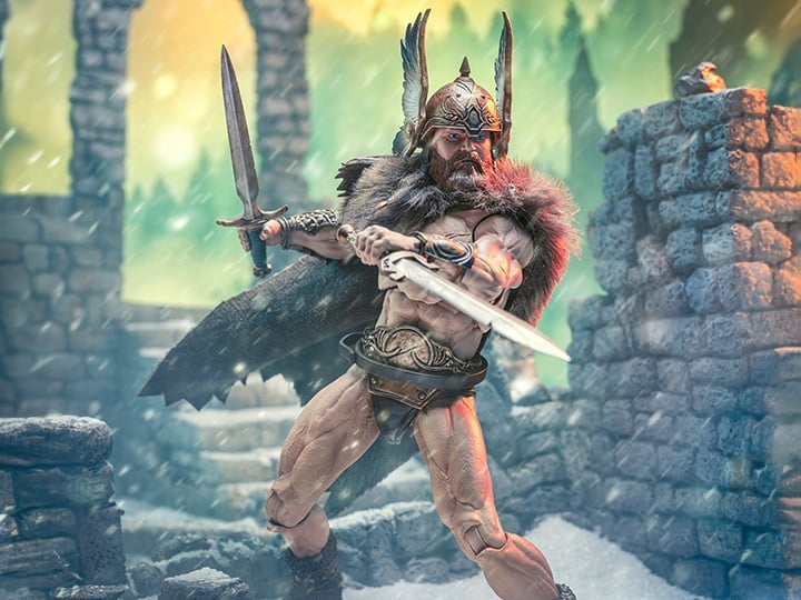 絵画 SCALEMAN Frank Frazetta ICON Collectibles Norseman 1/12 Scale Action Figure
