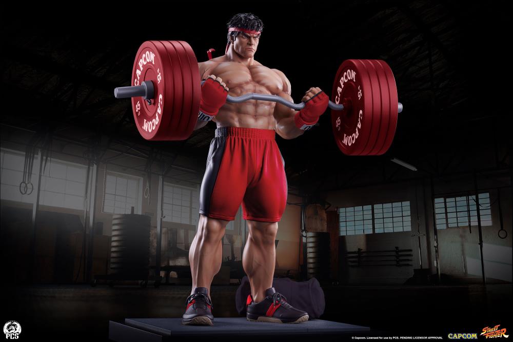 Street Fighter Premier Series Ryu (Powerlifting Classic Ver.) 1/4 Scale Statue Gallery Image 4