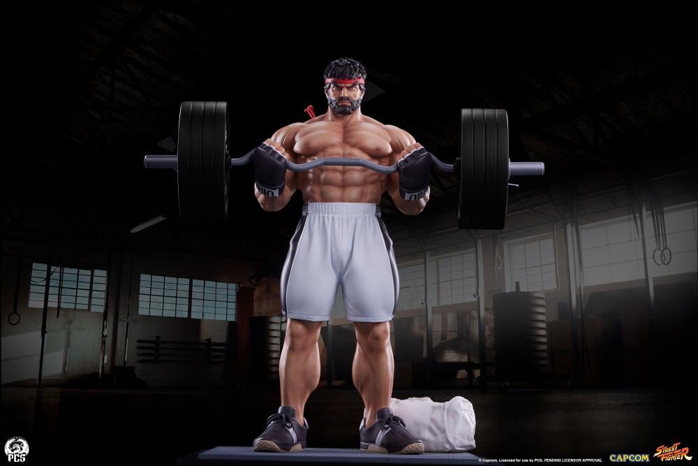 Street Fighter Premier Series Ryu (Powerlifting Battle Ver.) 1/4 Scale Statue Gallery Image 3