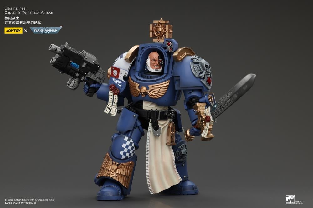 Warhammer 40K Ultramarines Captain in Terminator Armor 1/18 Scale Action Figure Gallery Image 9