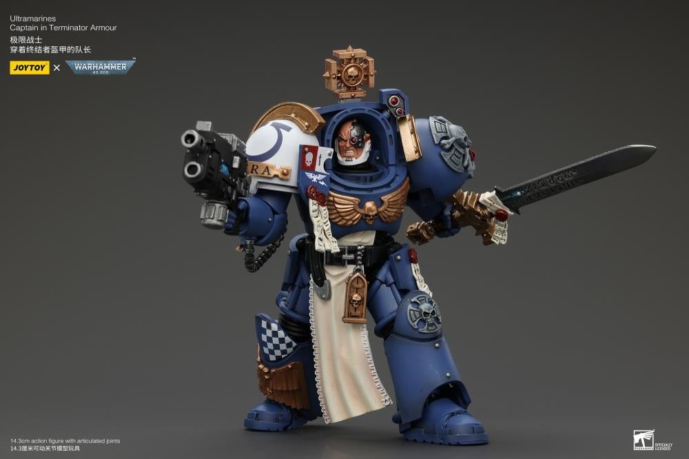 Warhammer 40K Ultramarines Captain in Terminator Armor 1/18 Scale Action Figure Gallery Image 8