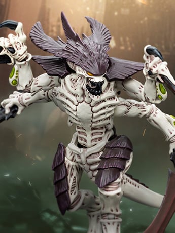 Warhammer 40K Tyranids Hive Fleet Leviathan Tyranid Warrior with Boneswords (Ver. 2) 1/18 Scale Action Figure Gallery Image 2