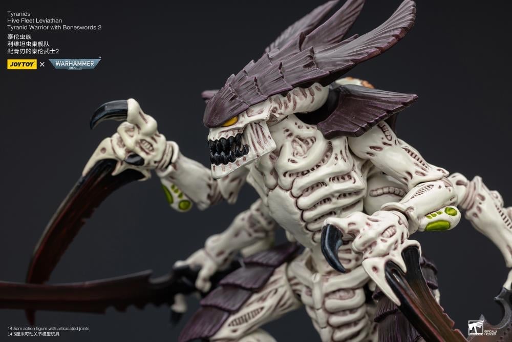 Warhammer 40K Tyranids Hive Fleet Leviathan Tyranid Warrior with Boneswords (Ver. 2) 1/18 Scale Action Figure Gallery Image 12