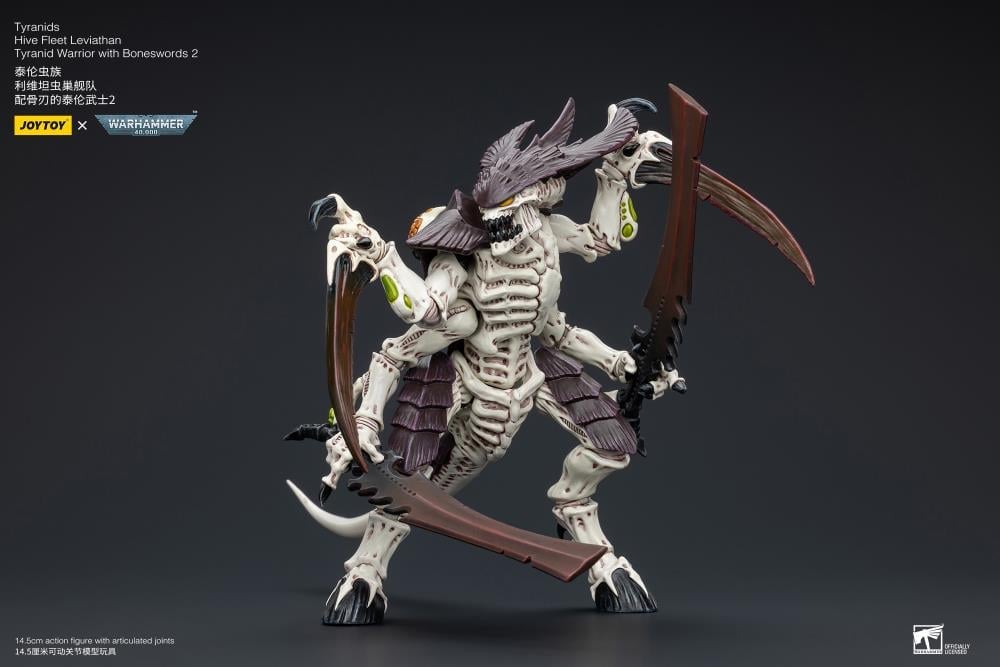 Warhammer 40K Tyranids Hive Fleet Leviathan Tyranid Warrior with Boneswords (Ver. 2) 1/18 Scale Action Figure Gallery Image 5