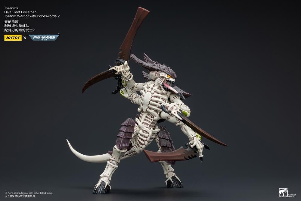 Warhammer 40K Tyranids Hive Fleet Leviathan Tyranid Warrior with Boneswords (Ver. 2) 1/18 Scale Action Figure Gallery Image 9