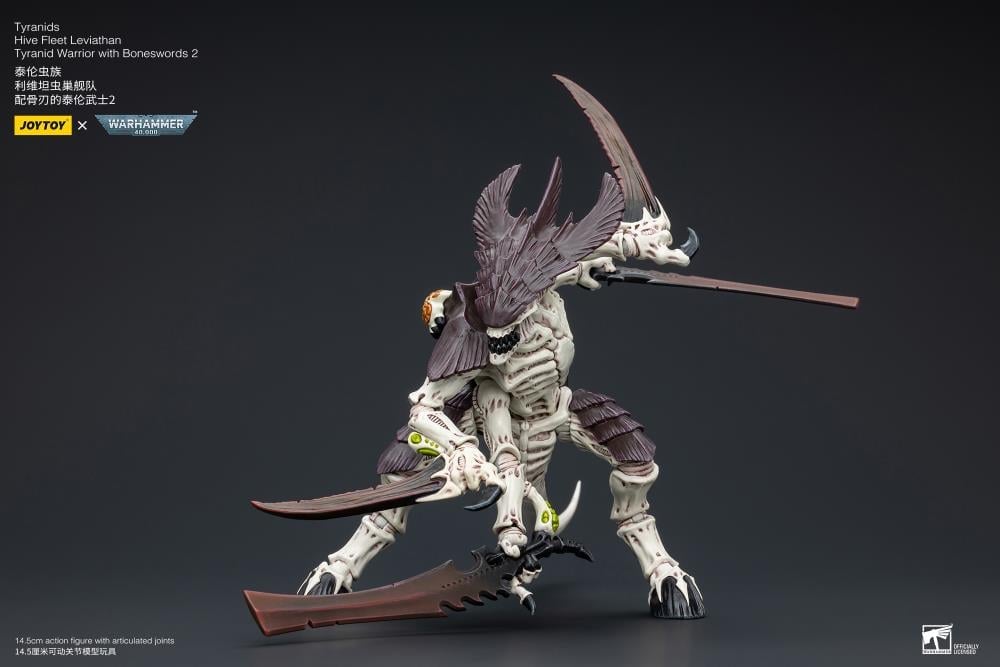 Warhammer 40K Tyranids Hive Fleet Leviathan Tyranid Warrior with Boneswords (Ver. 2) 1/18 Scale Action Figure Gallery Image 11