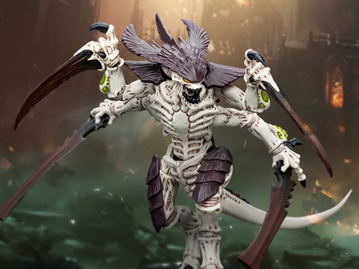 Warhammer 40K Tyranids Hive Fleet Leviathan Tyranid Warrior with Boneswords (Ver. 2) 1/18 Scale Action Figure Gallery Image 1
