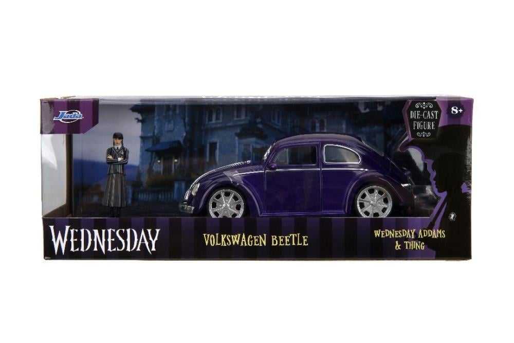 Wednesday Hollywood Rides Wednesday Addams & Thing Figures & Volkswagen Beetle 1/24 Scale Model Gallery Image 23