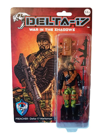Delta-17: War in the Shadows Preacher Action Figure Gallery Image 2