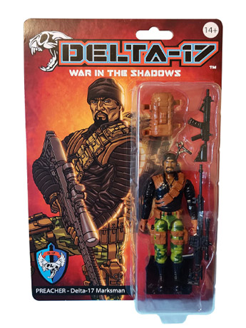 Delta-17: War in the Shadows Preacher Action Figure Gallery Image 2