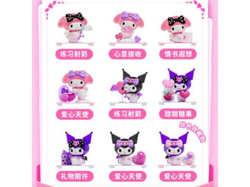 ＊【ETC♡SANRIO激レアレトロおまけ付き】マイメロディクロミキティ＊ Sanrio Micro Box Series Kuromi & My Melody Love Heart Box of 8