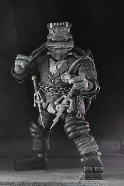 Universal Monsters x Teenage Mutant Ninja Turtles Turtles (Black & White) Action Figure 4-Pack Gallery Image 6