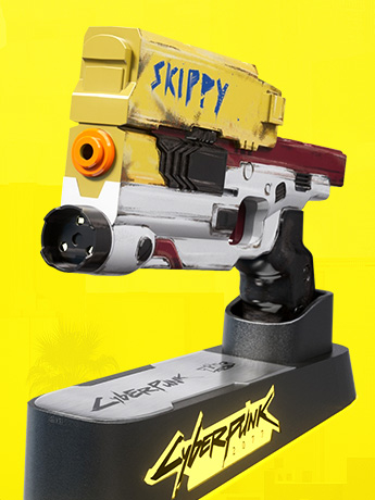 Cyberpunk 2077 Skippy (Blaster with Light-Up Stand) PX Previews Exclusive Replica Gallery Image 2