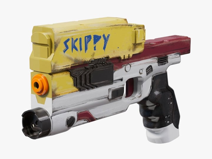Cyberpunk 2077 Skippy (Blaster with Light-Up Stand) PX Previews Exclusive Replica Gallery Image 1