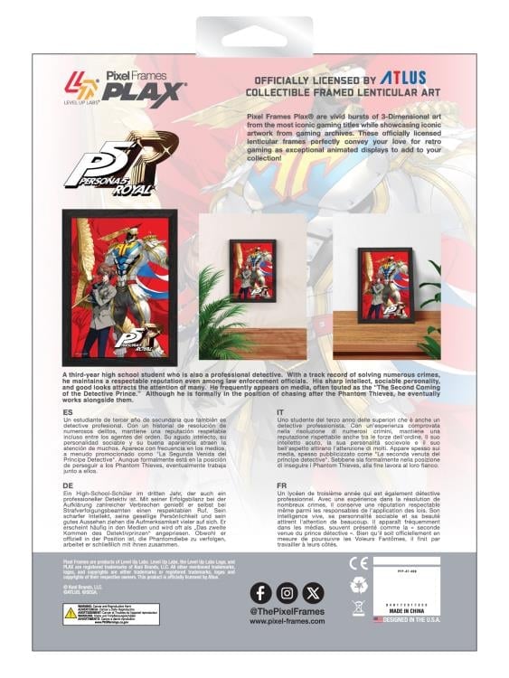 Persona 5 Royal PLAX Goro Akechi (Codename: Crow) Lenticular Frame Gallery Image 5