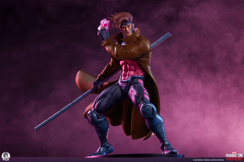 Marvel Gamerverse Classics Gambit 1/10 Scale Statue Gallery Image 3